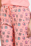 Zivame Joyful Jingles Knit Cotton Pyjama Set - candlelight Peach — thumbnail 6